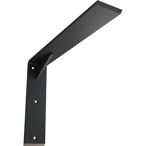 Ekena Millwork Countertop Support Steel Heavy Duty Bracket w/ Gusset, Powder Coated Black 2 1/2"W x 14"D x 10"H BKTM02X14X10CGPBL - main